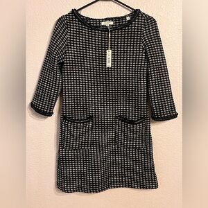 Max Studio Black and White Midi Dress